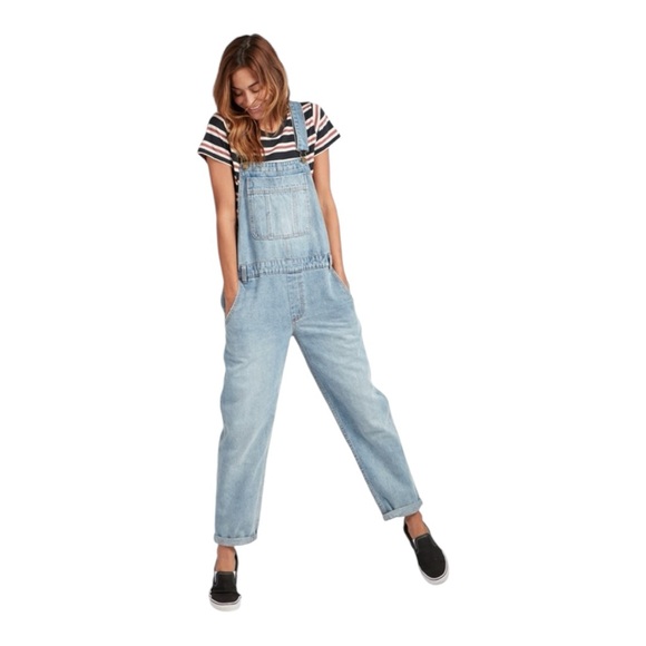 BILLABONG All Over High Waisted Vintage Overall denim size 28 - Picture 2 of 16